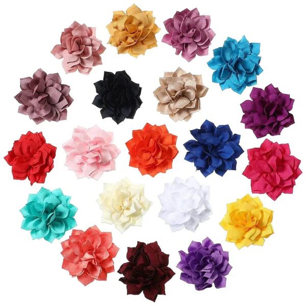 20 Pieces Pet Flower Bow Ties for Dogs - Coordinating Collar Charms in Various Colors