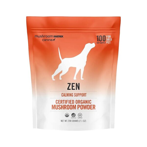 200 Grams of Human-Grade Organic Mushroom Powder for Calming Support in Dogs and Cats