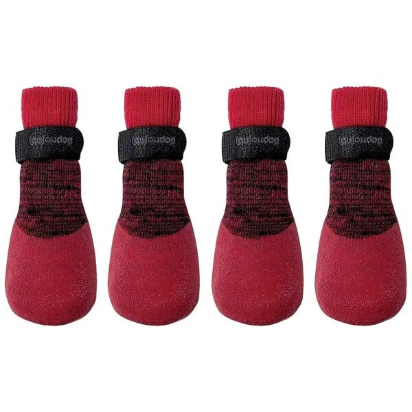 2017 New Release Medium Red Rubber Dipped Socks with Textured Dipped Sole