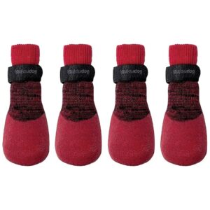 2017 Red Rubber Dipped Socks for Small Dogs with Improved Design