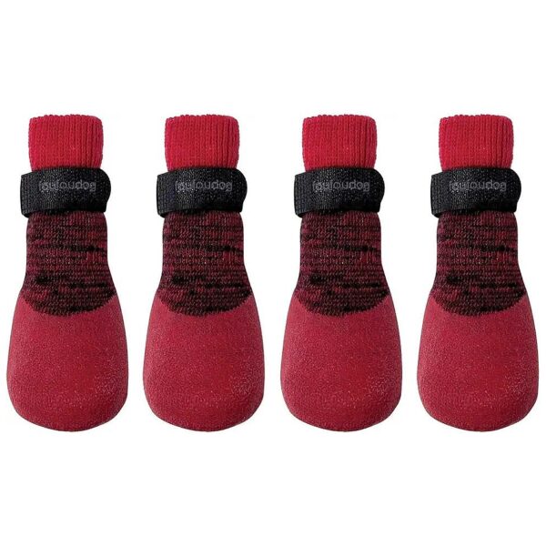 2017 Red Rubber Dipped Socks for Small Dogs with Improved Design