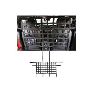 2020 Jeep Wrangler JK JL Gladiator JT Rear Seat Isolation Pet Net with Buckles Black