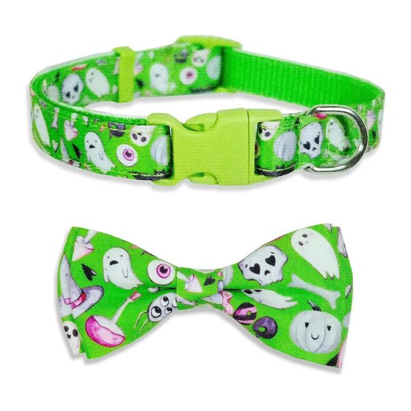 2023 Halloween Holiday Collar with Adjustable Bow Tie for Small to Large Dogs