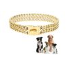 20MM Gold Dog Chain Collar with Strong Locking Buckle for Medium to Large Dogs