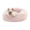 20in Premium Cat and Dog Bed with Waterproof Bottom for Cozy Sleep and Relaxation Pink