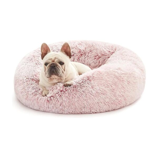 20in Premium Cat and Dog Bed with Waterproof Bottom for Cozy Sleep and Relaxation Pink