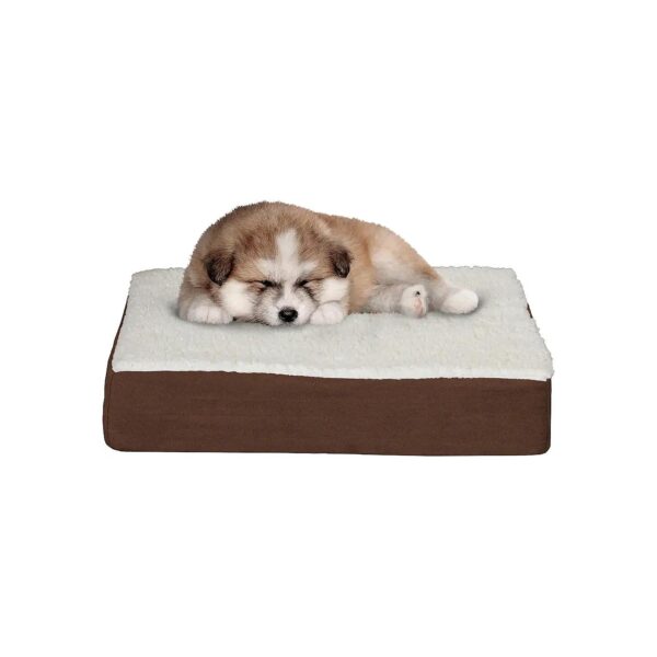 20x15 Orthopedic Dog Bed with Sherpa Cover for Small Dogs