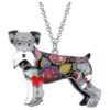 21g Silver Statement Schnauzer Charm Necklace Dog Animal Pendant for Pet Lovers