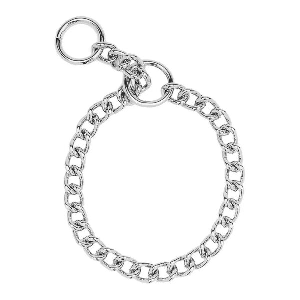 22-Inches Chrome-Plated Steel Chain Dog Training Collar with Heavy Links