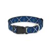 24 Inch Wide Polyester Dog Collar with Official Harry Potter Ravenclaw Crest Plaid Design