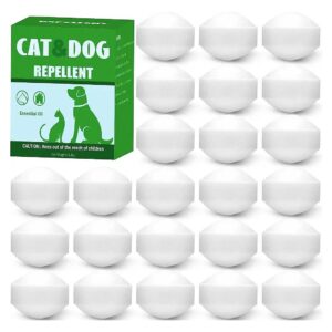 24 Pack Eco-Friendly Dog and Cat Repellent Peppermint Oil for Yard and Outdoor Use