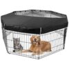 24" Wide Pet Playpen Cover for Indoor Outdoor Exercise Pen Use with Shade and Security