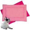 24'' x 18'' Dark and Light Pink Customizable Dog Crate Pad