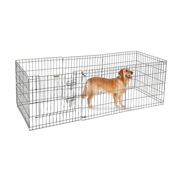 24' x 24' High Panel Exercise Playpen for Medium to Large Breeds of Dogs