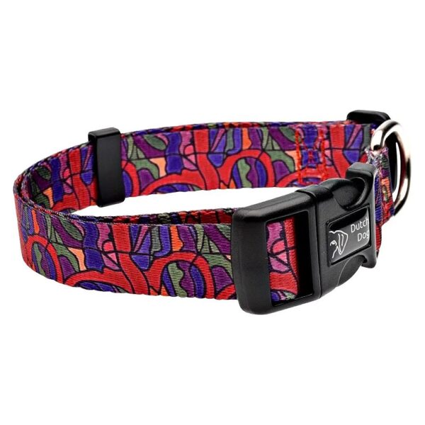 25-Inch Large Multi-Color Dog Collar Made from Recycled PET Webbing