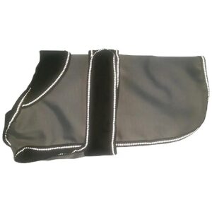 25cm Grey and Black 2 in 1 Convertible Dog Coat for Small to Medium Sized Breeds