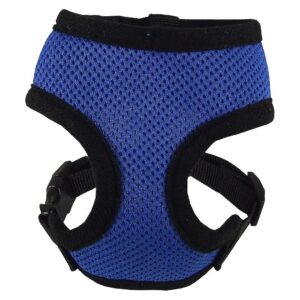 26 Inch Adjustable Mesh Dog Harness for Large Breeds Size Blue