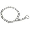 26-inch Checkered Dog Chain with Silver Finish and Alloy Steel Construction