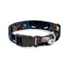 26 inch Nylon Webbing Dog Collar with Comic Strip Batman Joker Design Buckle Closure