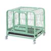 26x17x22 Inch Metal Dog Kennel with Lockable Wheels and Tray for Small Dogs