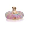 27 Inch Small Pet Bed for Cats and Dogs with Soft Faux Fur and Anti Slip Base