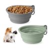 2PCS Collapsible Silicone Dog Bowls for Puppy, Ideal for Traveling and Hiking with Cats