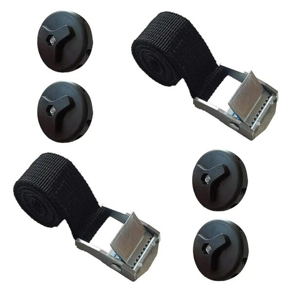 2Pack Nylon Straps with Metal Buckle and Clips for Dog Car Barrier Setup