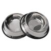 2Packs Stainless Steel Dog Bowl with Anti-Skid Rubber Base for Small Medium Large Pets