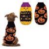 2Pcs Pumpkin Halloween Dog Sweaters XXL Pet Costume Clothes for Small Medium Dogs Cats