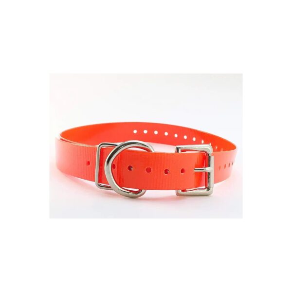 3/4 Inch Orange Nylon High Flex Dog Collar with Buckle Closure for Garmin Pets