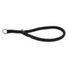 3/8 Inch Wide Black Nylon Round Choke Collar for Dogs 22 Inches Long