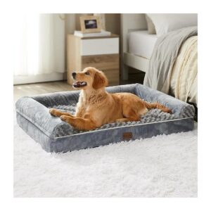 3-Inch High Density Egg Crate Foam Dog Bed for Medium Large Dogs