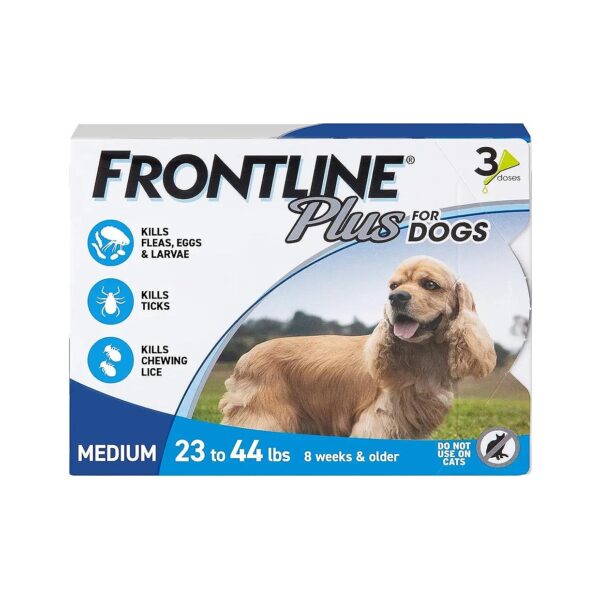 3-Month Flea and Tick Treatment for Dogs 23-44 Pounds