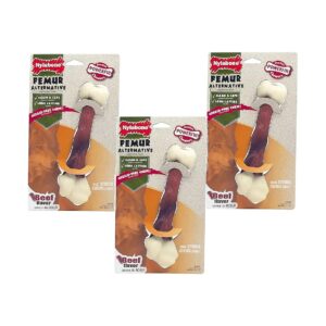 3 Pack Beef Flavor Dog Chew Toy Set XL Femur Bones Durable and Safer for Large Dogs