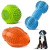 3 Pack Dog Chew Toys for Small to Large Dogs with Natural Rubber Materials