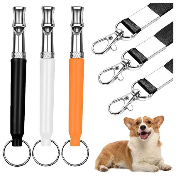 3 Pack Dog Whistle Silent Whistle with Lanyard for Neighbors and Family Use