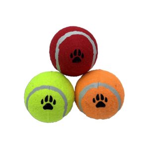 3 Pack Large Diameter Tennis Balls for Pet Exercise and Training