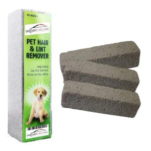 3-Pack Pet Hair Removal Rock for Carpets Upholstery and Fabrics Easy