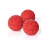 3 Pack Red Dog Tennis Ball Size Rubber Balls for Small Medium Dogs