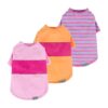 3 Pack Small Dog Shirts - Color Block Stripes for Fashion and Comfort