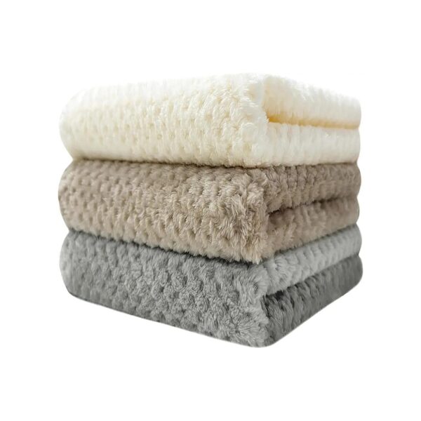 3 Pack Throw Blankets for Small Dogs and Cats with Machine Washable