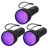 3 Pack UV Blacklight Flashlight for Detection of Bed Bugs and Dry Stains