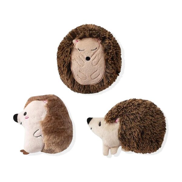 3 Piece Hedgehog Small Dog Toy Set with Loud Squeakers