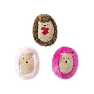 3 Piece Hedgehugs and Kisses Plush Dog Toy Set for Small Breeds