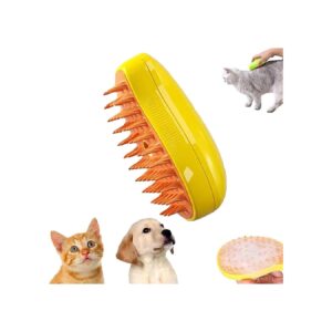 3-in-1 Cat Steam Brush with Massage, Cleaning, and Flyaway Hair Prevention