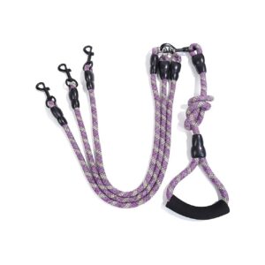 3 in 1 Dog Leash with Swivel No Tangle Climbing Rope for Medium Large Dogs