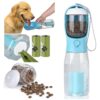 3-in-1 Dog Water Bottle for Walking Hiking and Travel with Portable Design