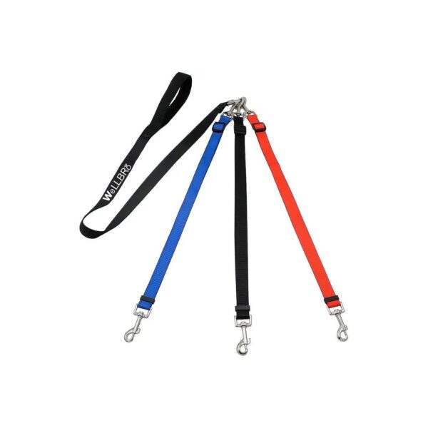 3 in 1 Multi-Color Dog Leash with Coupler and Adjustable Lead for Small Medium Dogs