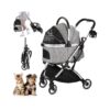 3 in 1 Pet Stroller with Detachable Carrier for Small Medium Dogs Cats Travel with Ease