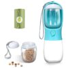 3 in 1 Portable Pet Water Bottle with Food Storage and Waste Disposal for Small Animals